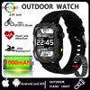 Orologio intelligente da uomo Bluetooth chiamata sonno frequenza cardiaca monitor sanitario torcia a LED esterna orologio sportivo impermeabile per Android IOS HASHTAG