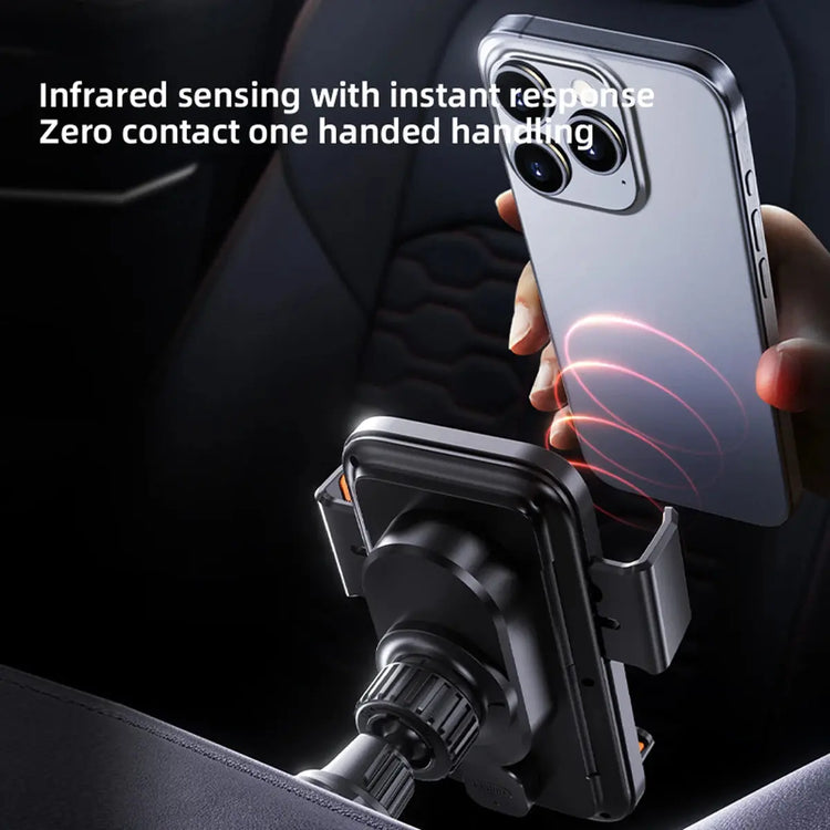 Caricatore per telefono per auto Supporto per telefono Caricatore wireless e cablato da 15 W Rilevamento automatico Rilascio e rotazione con un solo tocco Certificato Qi FCC ROHS - My Hashtag Shop