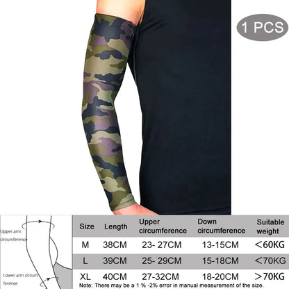 1 pezzo traspirante protezione UV ad asciugatura rapida maniche da braccio da corsa gomitiera da basket parabraccia fitness scaldamuscoli sportivi da ciclismo - My Hashtag Shop