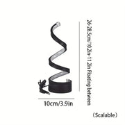 Lampada da tavolo moderna a LED con USB - luminosità regolabile, luce bianca calda, design a spirale, adatta per camera da letto, soggiorno, fuori HASHTAG