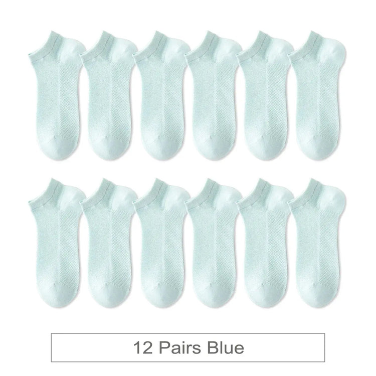 Woman Cotton Socks Short Thin Mesh Breathable Liebe - Making Life Easier
