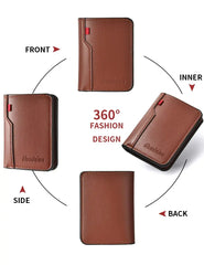 1 pezzo nuovo mini portafoglio porta carte di credito in morbida pelle PU ultrasottile portafoglio da uomo verticale corto di alta qualità HASHTAG