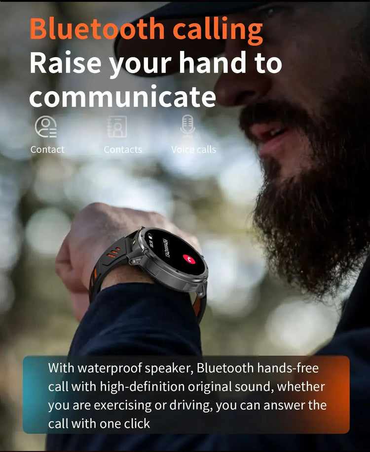 Nuovo T-REX3 Ultra 1100mAh Batteria SmartWatch 10ATM GPS impermeabile Bussola Torcia 1.7 "AMOLED HD Chiamata Sport Smart Watch da uomo - My Hashtag Shop