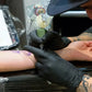 Guanti monouso in nitrile nero per il lavoro Guanti per la pulizia della casa senza lattice Textured Meccanico Tatuaggio Tinture per capelli Bellezza