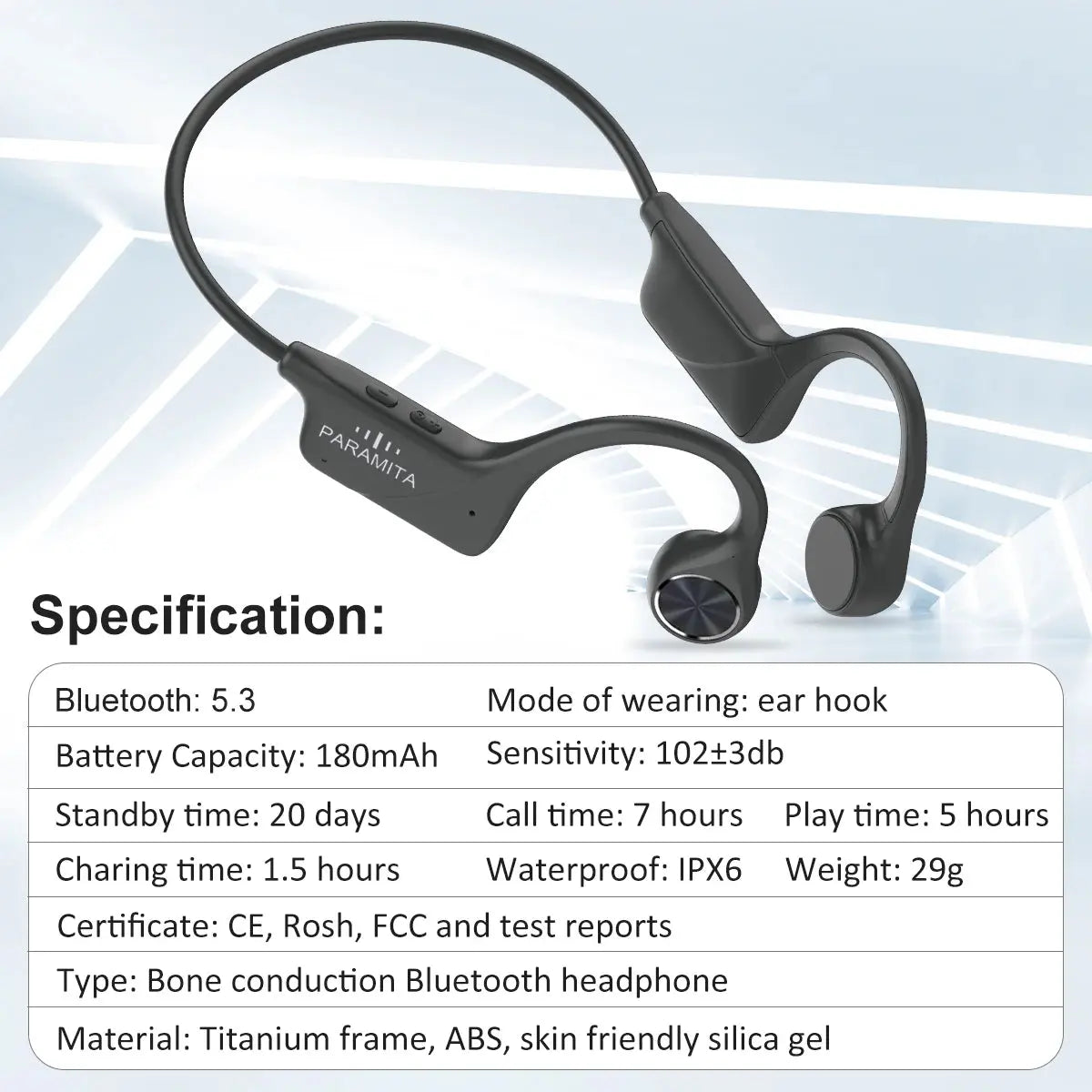 Cuffie Bluetooth a conduzione ossea reale Auricolari wireless IPX6 Cuffie impermeabili con microfono per allenamenti Guida Sport - My Hashtag Shop