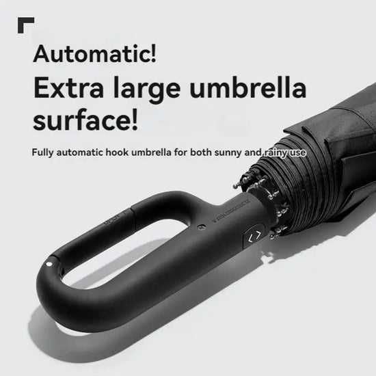 Ombrello da uomo completamente automatico con design ad anello e fibbia a 20 costole, pieghevole, extra large, resistente, doppio ombrellone da DONNA