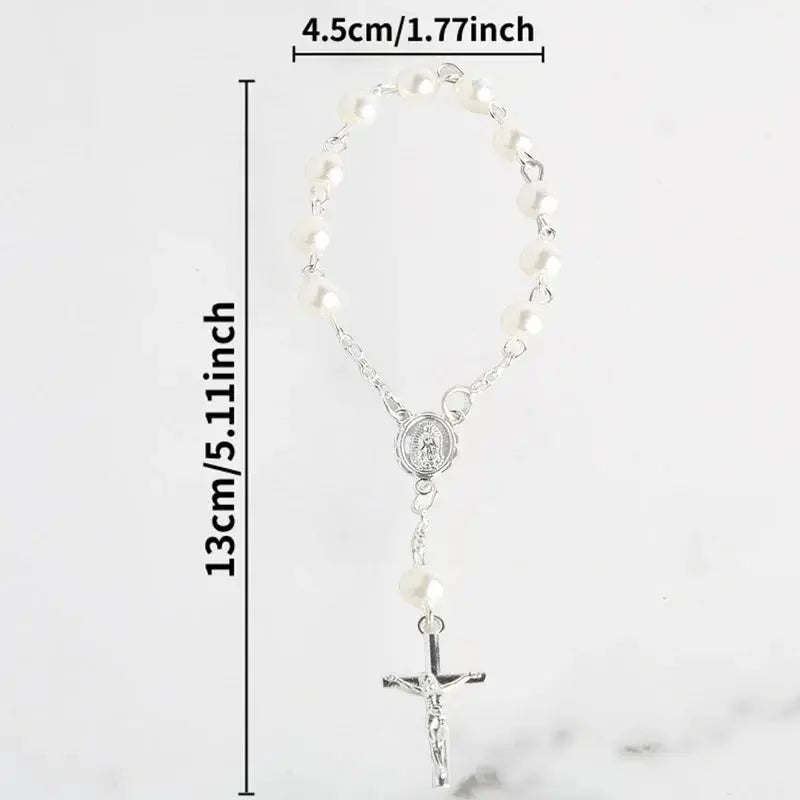 Baptism Catholic Communion 10/20pcs Rosary Bracelet Bead for Baptism Favors. - HASHTAG