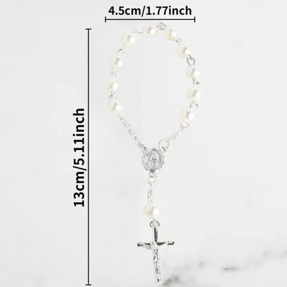 Baptism Catholic Communion 10/20pcs Rosary Bracelet Bead for Baptism Favors. - HASHTAG