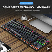 Tastiera meccanica da gioco retroilluminata Kit meccanico da gioco RGB PC tastiera cablata USB Keybord tastiera ergonomica per Computer Mini Teclado HASHTAG