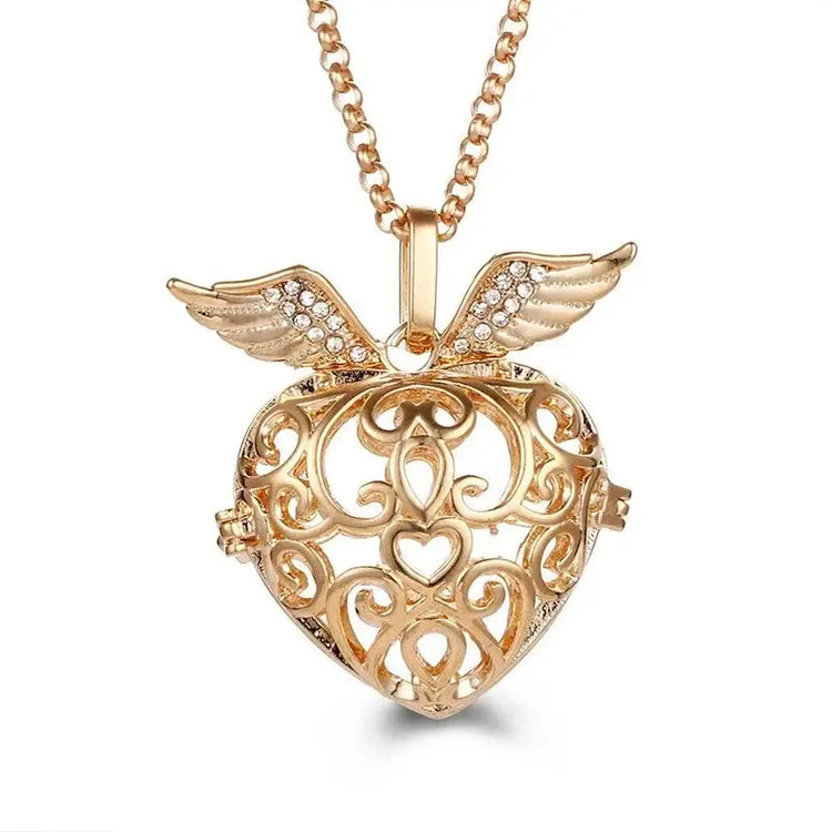 Chime Music Angel Ball Caller Locket Necklace Vintage Pregnancy Necklace. - HASHTAG