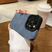 Custodia per telefono di moda per iPhone 17 Air 16 15 14 13 12 11 Pro Max 16 Plus Custodie di protezione per lenti complete in pelle di pelliccia HASHTAG