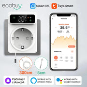 Tuya Smart Home Spine intelligenti Presa Wi-Fi Termostst Regolatore di temperatura Termostato Timer Wifi 16A Presa Spina Smart HASHTAG