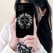 Custodia per telefono classica di lusso C-ChromeS H-Heart Custodia per telefono per Iphone 17 Air 16 15 14 13 12 11 Pro Max 16 15 14 Plus Custodia morbida in TPU HASHTAG