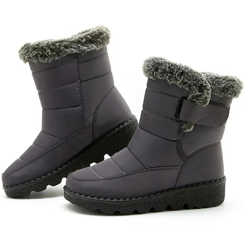 Woman Winter Boots Ankle Low Heels Botas Mujer Waterproof Snow Boots Liebe - Making Life Easier