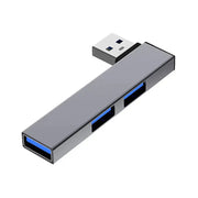 Hub USB, hub USB in alluminio a 3 porte con porta USB 2.0 e porta USB 3.0, splitter USB, prolunga USB per laptop, PC, unità flash, HDD HASHTAG