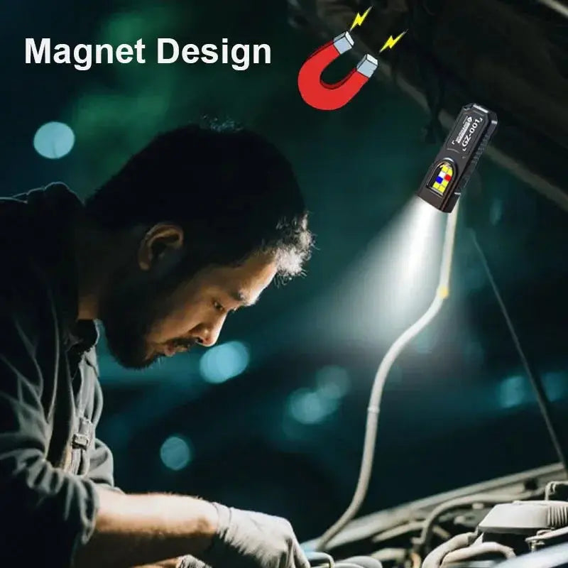 Potente mini torcia portachiavi LED COB USB C ricaricabile lampada da lavoro sospesa portachiavi impermeabile lampada da tasca da campeggio - My Hashtag Shop