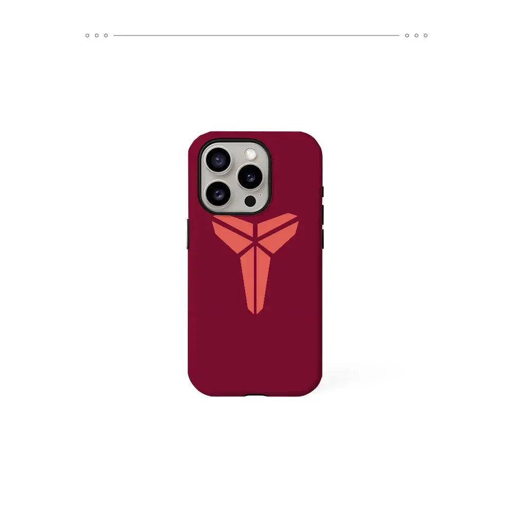 K-Kobe Basketball Star Logo Custodia per telefono Pellicola Shell per IPhone 16 15 14 13 12 11 Pro Max Plus - My Hashtag Shop