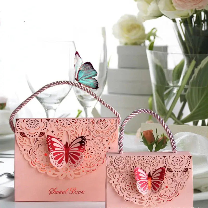 Butterfly Gift Packaging Box with Handle. - HASHTAG