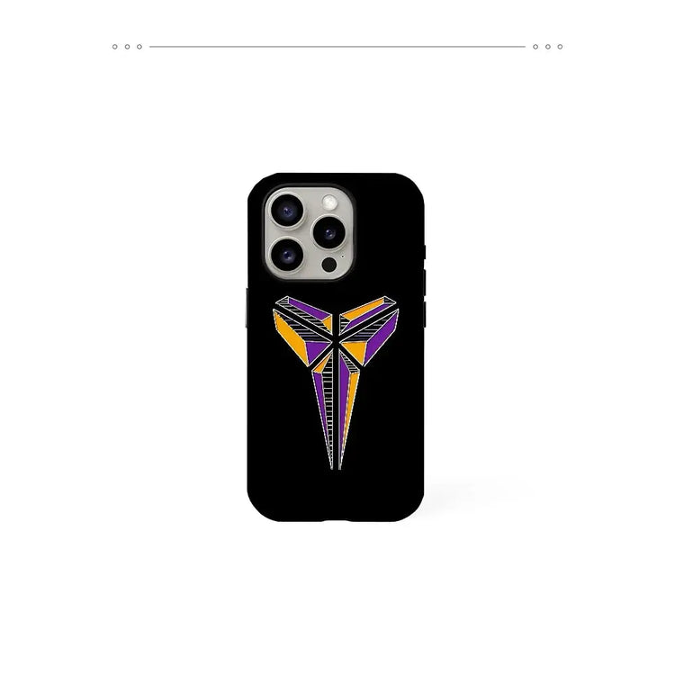 K-Kobe Basketball Star Logo Custodia per telefono Pellicola Shell per IPhone 16 15 14 13 12 11 Pro Max Plus - My Hashtag Shop