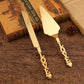 Cake Knife And Server Set,2 PCS Gold Cake Cutting Utensils Made By KONCO. - HASHTAG