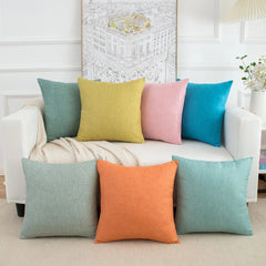 Fodera per cuscino in tinta unita 40X40/45X45 Federa quadrata in lino accogliente per casa, camera da letto, casa, ufficio, 1 pz HASHTAG