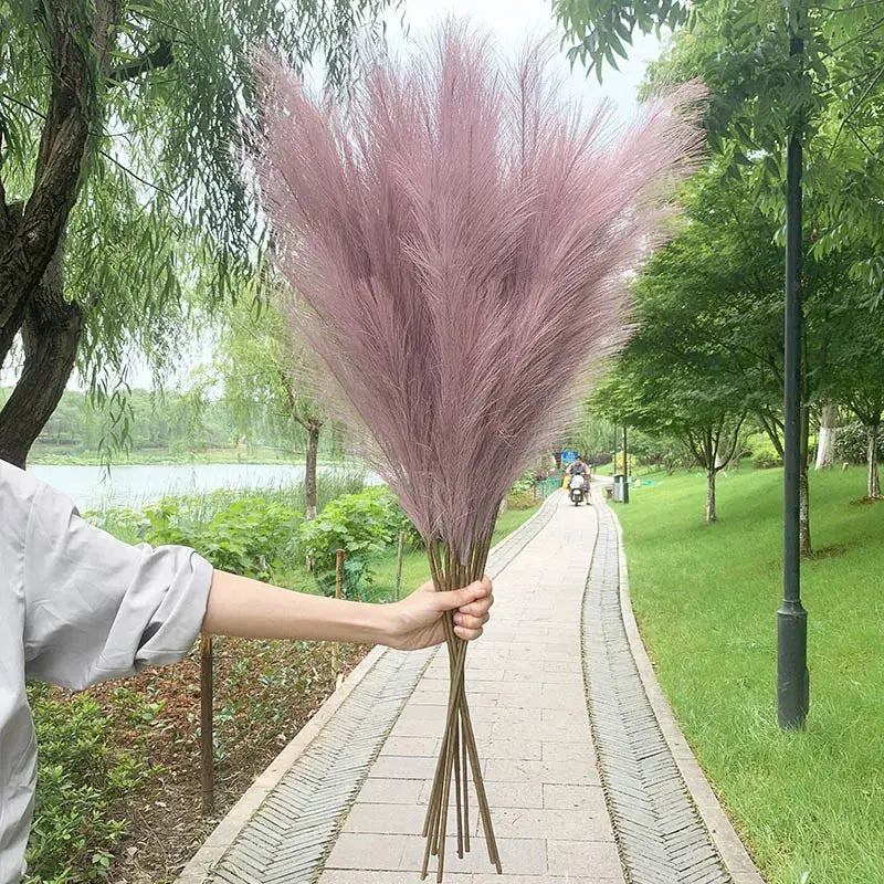 Artificial Pampas Grass Dried Reed Flowers 5pz 100cm Liebe - Making Life Easier