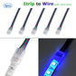 Connettore per luci a nastro RGB a 4 pin per IP20 IP65 5050 3528 Connettori per strisce luminose a filo da 10 mm Morsetto di fissaggio Collegamento rapido
