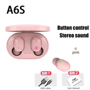 TWS A6S cuffie Bluetooth Wireless auricolari Noice Cancelling auricolari cuffie Bluetooth con microfono per Huawei Xiaomi Redmi HASHTAG