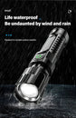 Torce a LED ad alta potenza Torcia tattica da 2000LM con luce display Ricarica USB Lanterna con zoom di emergenza per pesca da campeggio - My Hashtag Shop