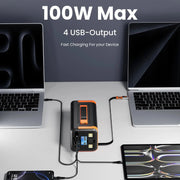 Power Bank 50000mAh 100W PD PPS Ricarica super veloce Batteria di ricambio portatile Tipo-C Cavo retrattile Powerbank per telefono portatile HASHTAG