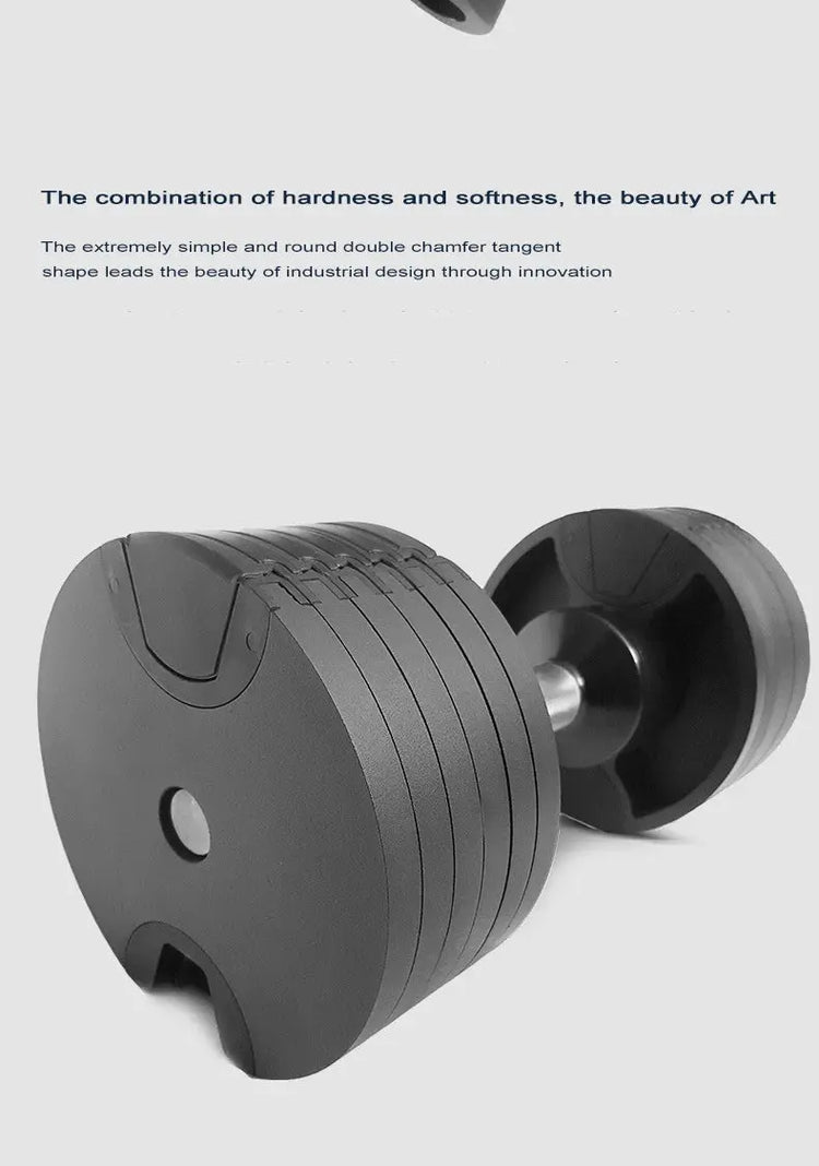 Set manubri rotondi regolabili, seconda generazione, aumento 2 kg, 24 kg, 36 kg, fitness, appena aggiornato - My Hashtag Shop