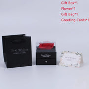 Holiday Gifts for Women Eternal Red Rose with Heart Necklace Flower Lipstick Gift for Mom Girlfriend Birthday from Daughter Sons HASHTAG