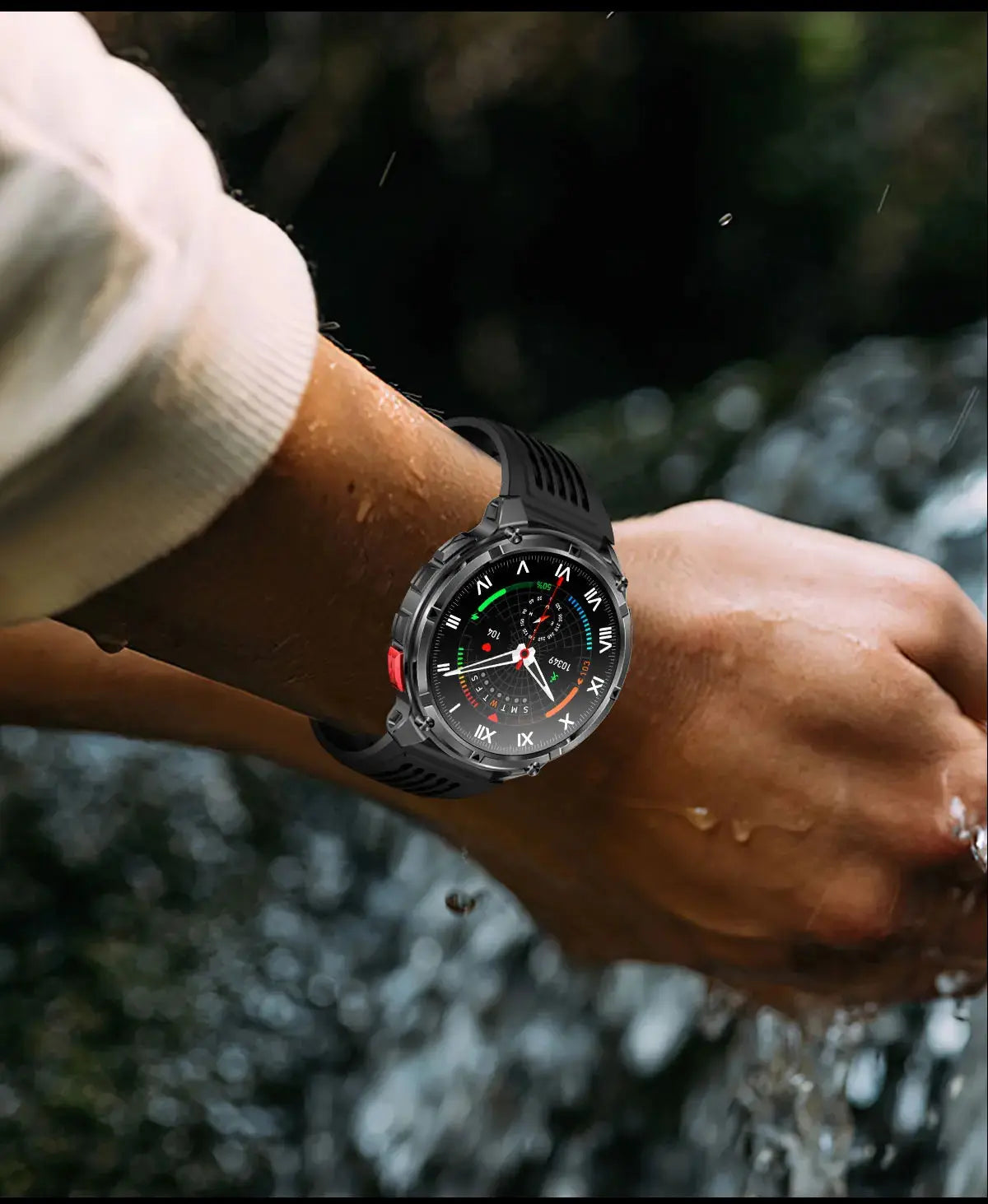 Nuovo T-REX3 Ultra 1100mAh Batteria SmartWatch 10ATM GPS impermeabile Bussola Torcia 1.7 "AMOLED HD Chiamata Sport Smart Watch da uomo - My Hashtag Shop
