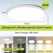 Plafoniera a LED intelligente con telecomando Plafoniere dimmerabili a 3 colori Lampade a pannello ultrasottili Lampada da soffitto per cucina camera da letto HASHTAG