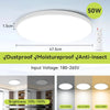 Plafoniera a LED intelligente con telecomando Plafoniere dimmerabili a 3 colori Lampade a pannello ultrasottili Lampada da soffitto per cucina camera da letto HASHTAG