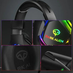 Cuffie da gioco per PC/PS4/PS5 EKSA E1000 7.1 Surround RGB Gaming Headset Gamer cuffie cablate USB con microfono a cancellazione di rumore HASHTAG