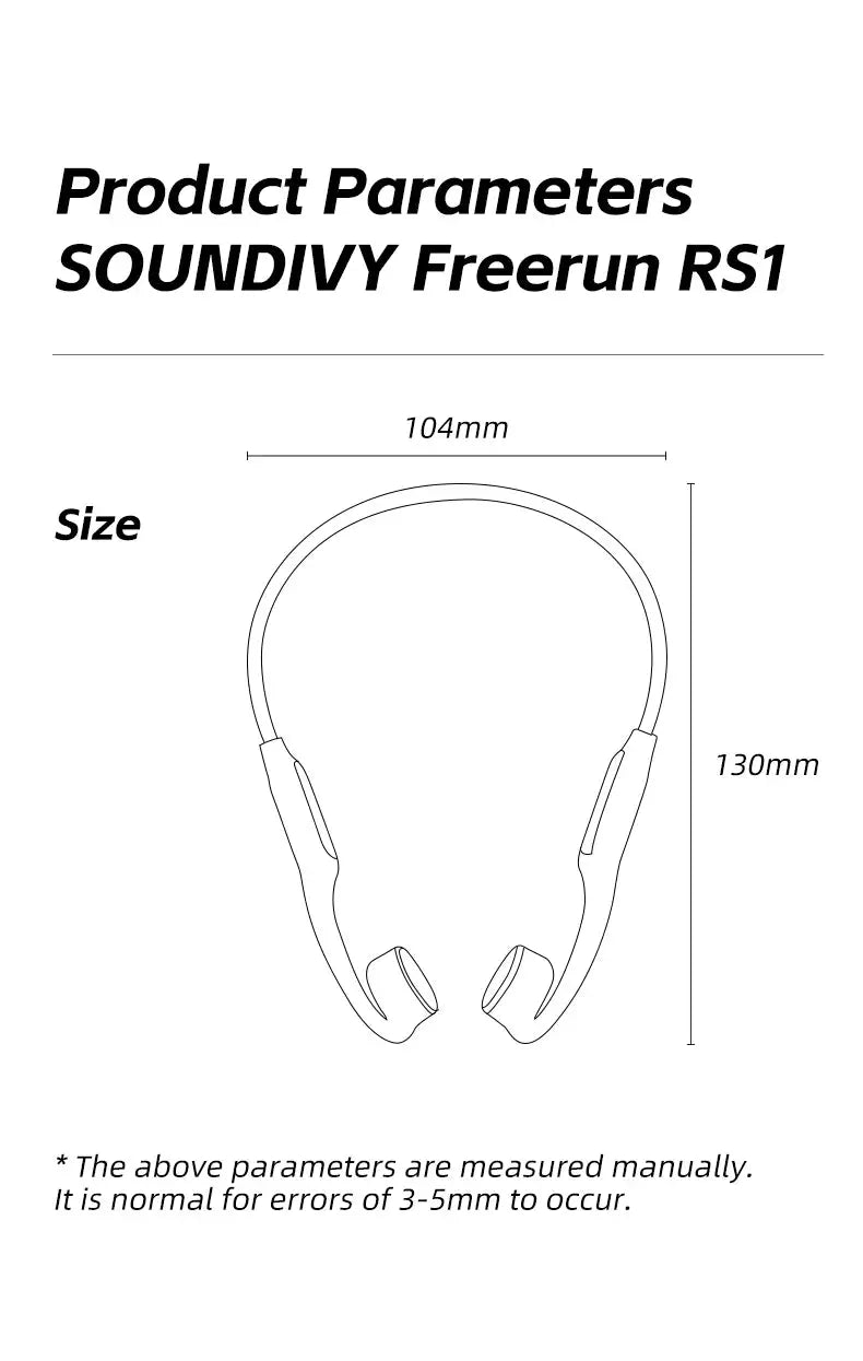 SOUNDIVY RS1 Auricolari a conduzione ossea Bluetooth Wireless Memoria da 32 GB IPX8 Auricolari sportivi per nuoto e corsa impermeabili - My Hashtag Shop