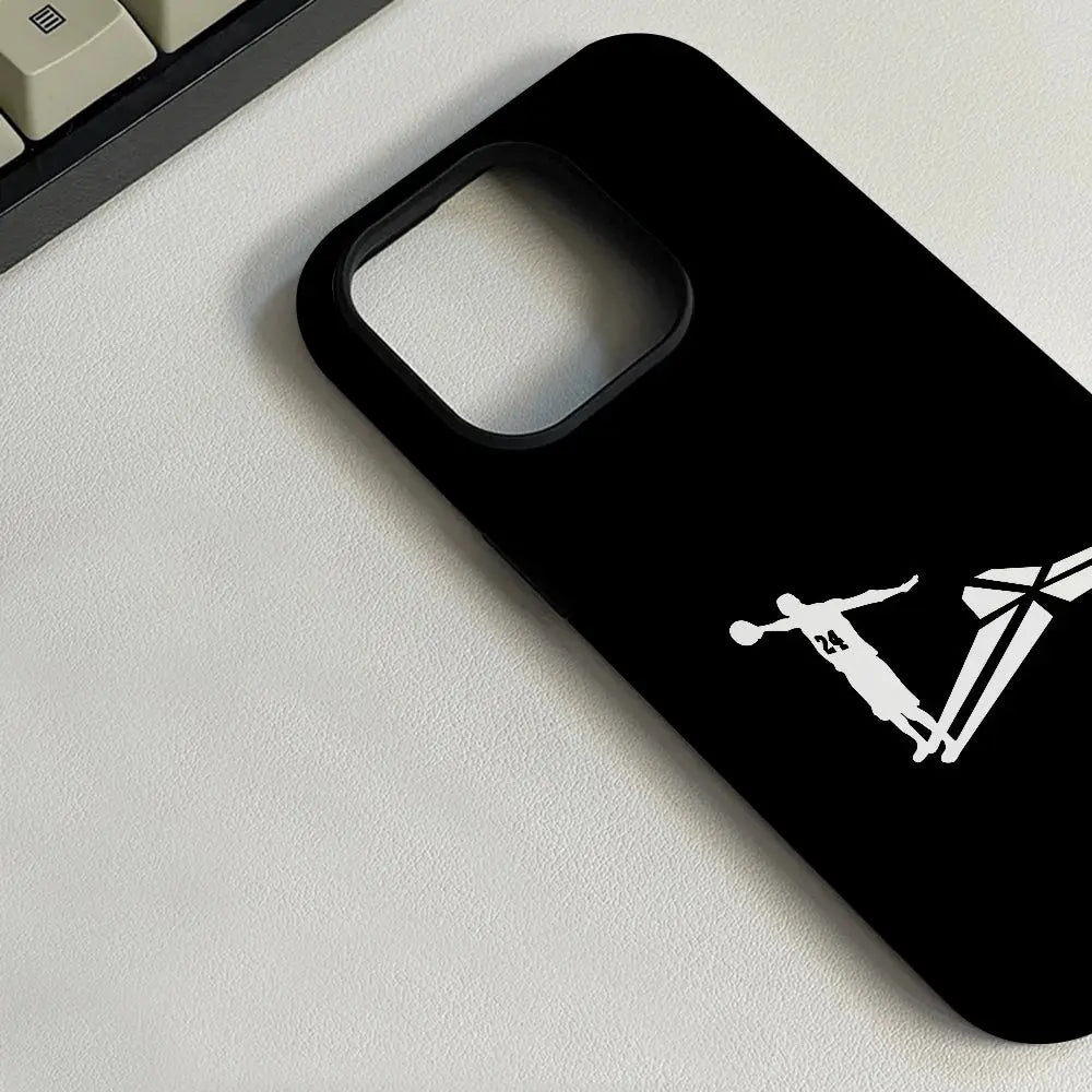 K-Kobe Basketball Star Logo Custodia per telefono Pellicola Shell per IPhone 16 15 14 13 12 11 Pro Max Plus - My Hashtag Shop