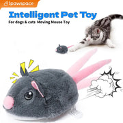Giocattoli per gatti con topo interattivo elettrico Giocattolo di peluche divertente Giocattoli di movimento interattivo per animali domestici intelligenti Accessori per gatti per animali domestici a movimento rapido HASHTAG