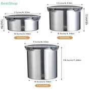 500/900/1400ml Storage Jars Stainless Steel Sealed Container Kitchen Barrel Fresh Bean Vegetable Coffee Organizer HASHTAG