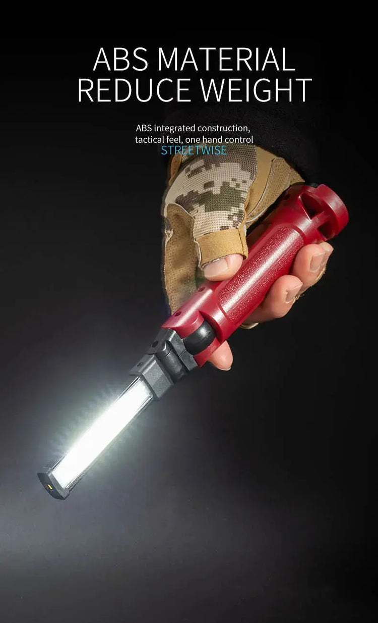Lampada da lavoro a LED COB Torcia pieghevole ricaricabile Illuminazione da campeggio per riparazioni auto Lampade portatili con gancio magnetico - My Hashtag Shop
