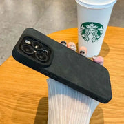 Custodia per telefono di moda per iPhone 17 Air 16 15 14 13 12 11 Pro Max 16 Plus Custodie di protezione per lenti complete in pelle di pelliccia HASHTAG