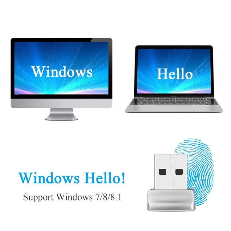 Modulo lettore di impronte digitali USB per Windows 7 8 10 11 ciao, lucchetto Scanner biometrico per laptop modulo di sblocco impronte digitali per PC - My Hashtag Shop