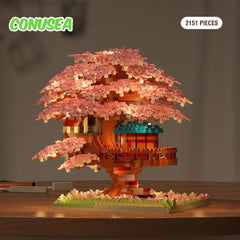 Christmas Gifts DIY Flowers Tree House Micro Building Blocks Assembly Block Handmade Bricks Girls Girlfriend Kids Birthday Gift HASHTAG