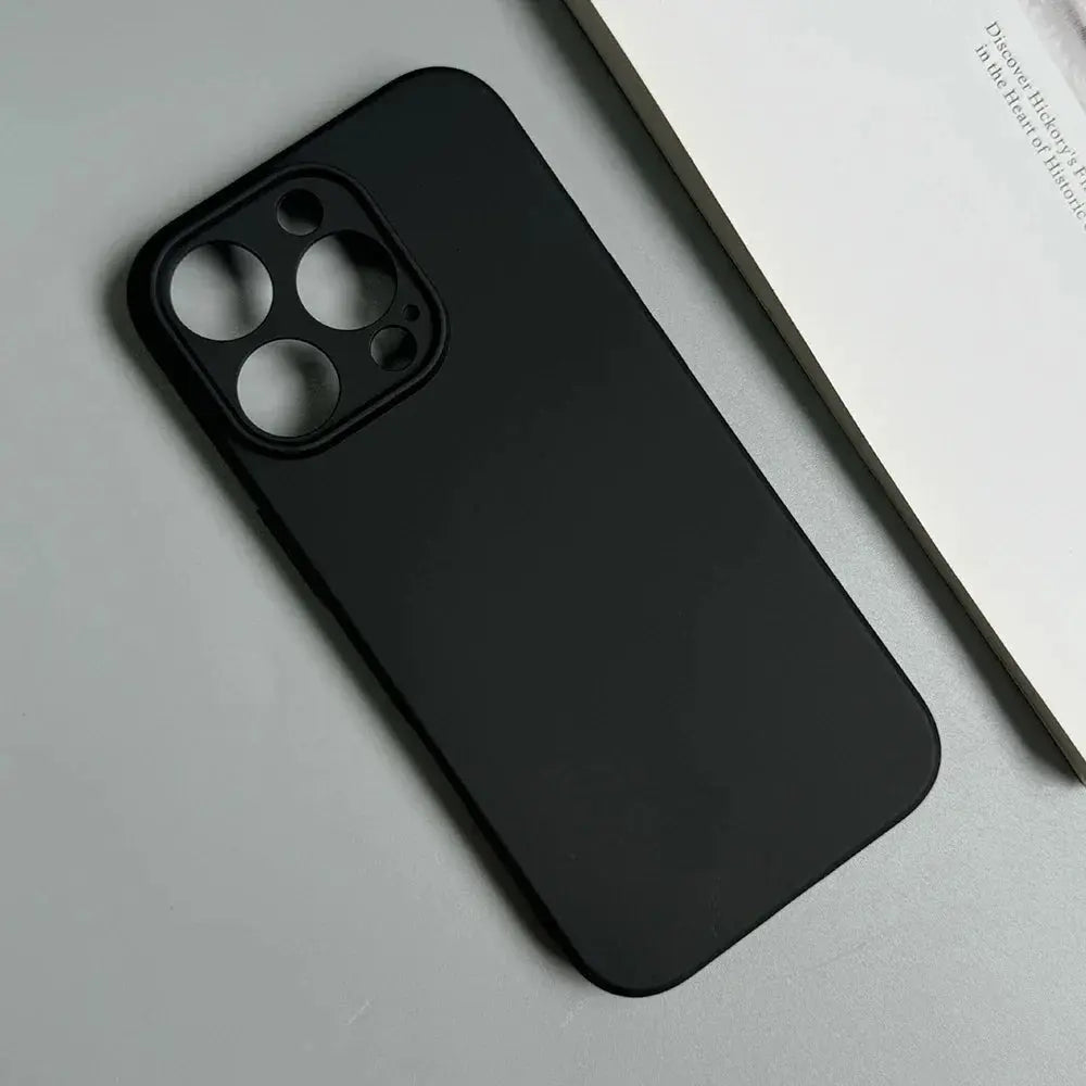 Custodia per telefono opaca in silicone nero pieno di lusso per iPhone 17 Air 16 15 14 13 12 11 Pro Max 16 15 14 Plus Cover posteriore Custodia morbida in TPU - My Hashtag Shop