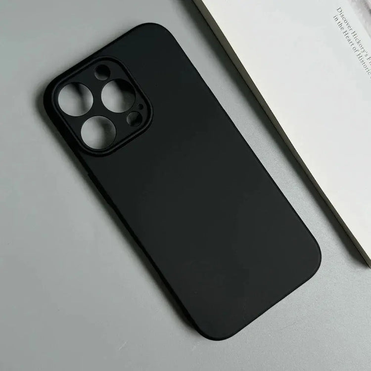 Custodia per telefono opaca in silicone nero pieno di lusso per iPhone 17 Air 16 15 14 13 12 11 Pro Max 16 15 14 Plus Cover posteriore Custodia morbida in TPU - My Hashtag Shop