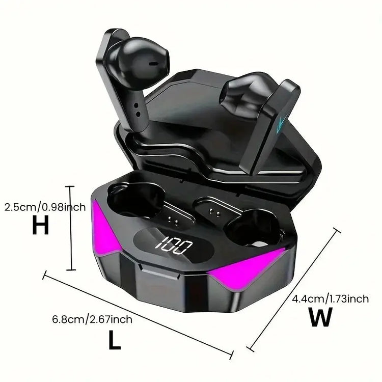 Auricolare Bluetooth wireless Display a LED Auricolari da gioco con microfono Cuffie wireless Auricolari Bluetooth con cancellazione del rumore - My Hashtag Shop