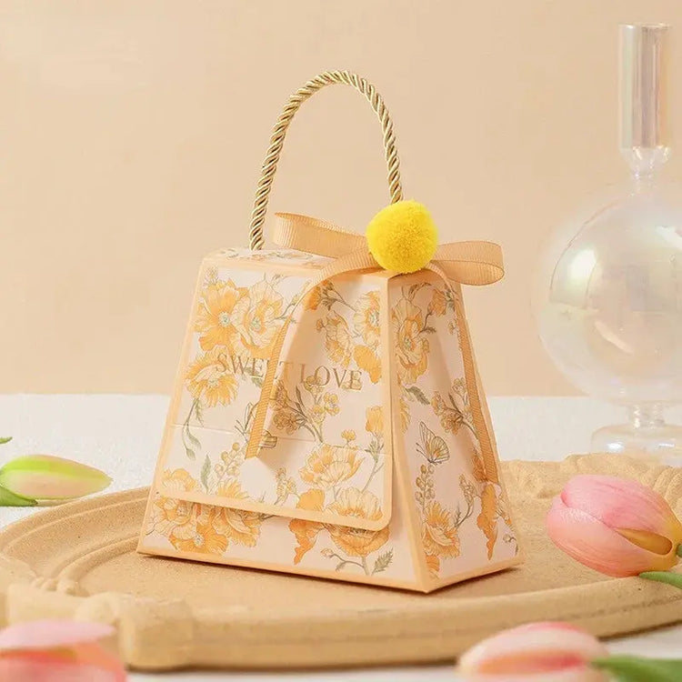 Paperboard Flower Wedding Gift Bag 10pcs Liebe - Making Life Easier