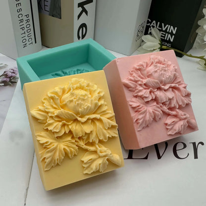Elegant Sunflower Soap Mold 3D Rectangler - HASHTAG