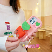 Custodie per telefoni Simpatico supporto in vaso 3D in silicone morbido per IPhone16 12 13 14 15 Pro Max Custodia infrangibile Custodia protettiva per cartoni animati HASHTAG